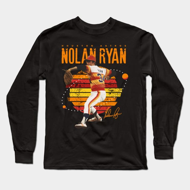 Nolan Ryan Long Sleeve T-Shirt by Juantamad